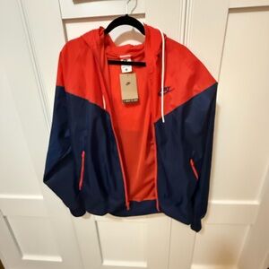 NWT Nike Red and Blue Windbreaker Jacket